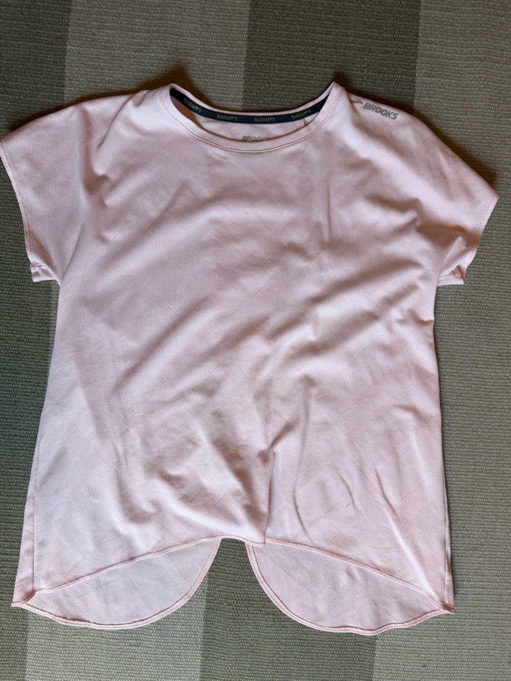 Brooks Pale Pink RunHappy Performance Tee